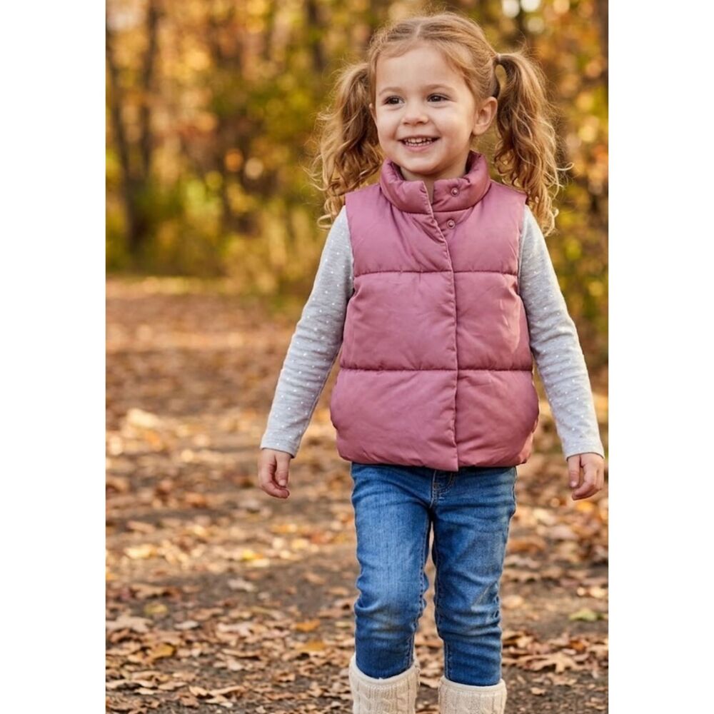 New Old Navy Frost Free Water Resistant Puffer Vest Jacket Toddler Girls Size 4T